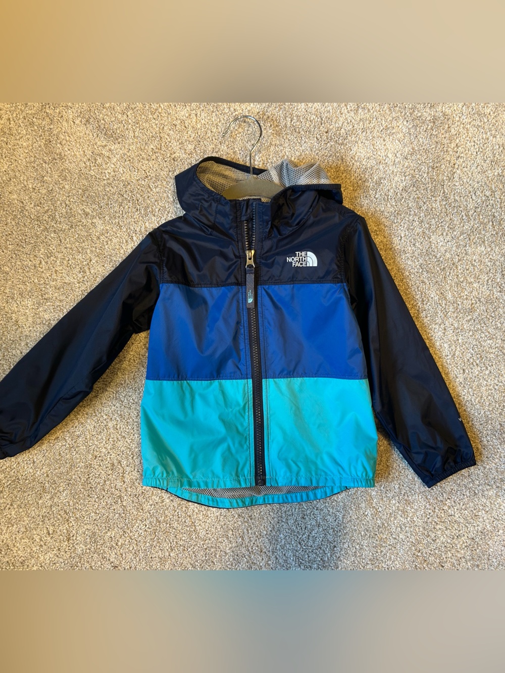 The North Face Blue Colorblock Kid's Windbreaker